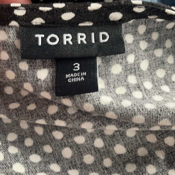 Torrid size 3 Black dress with white polkadots - Picture 4 of 4